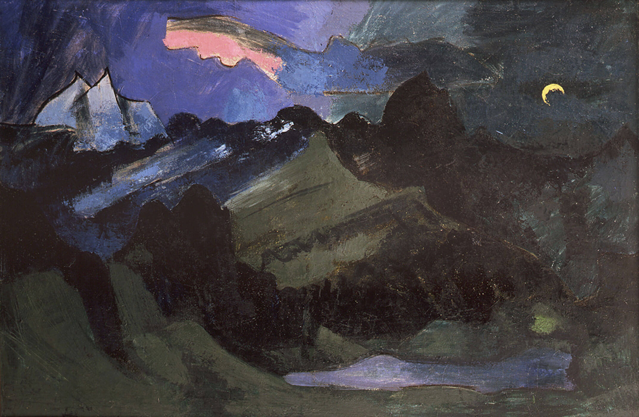 August Babberger, Klausenpass mit Scherhorn und Windgälle, um 1925, Kunstmuseum Luzern