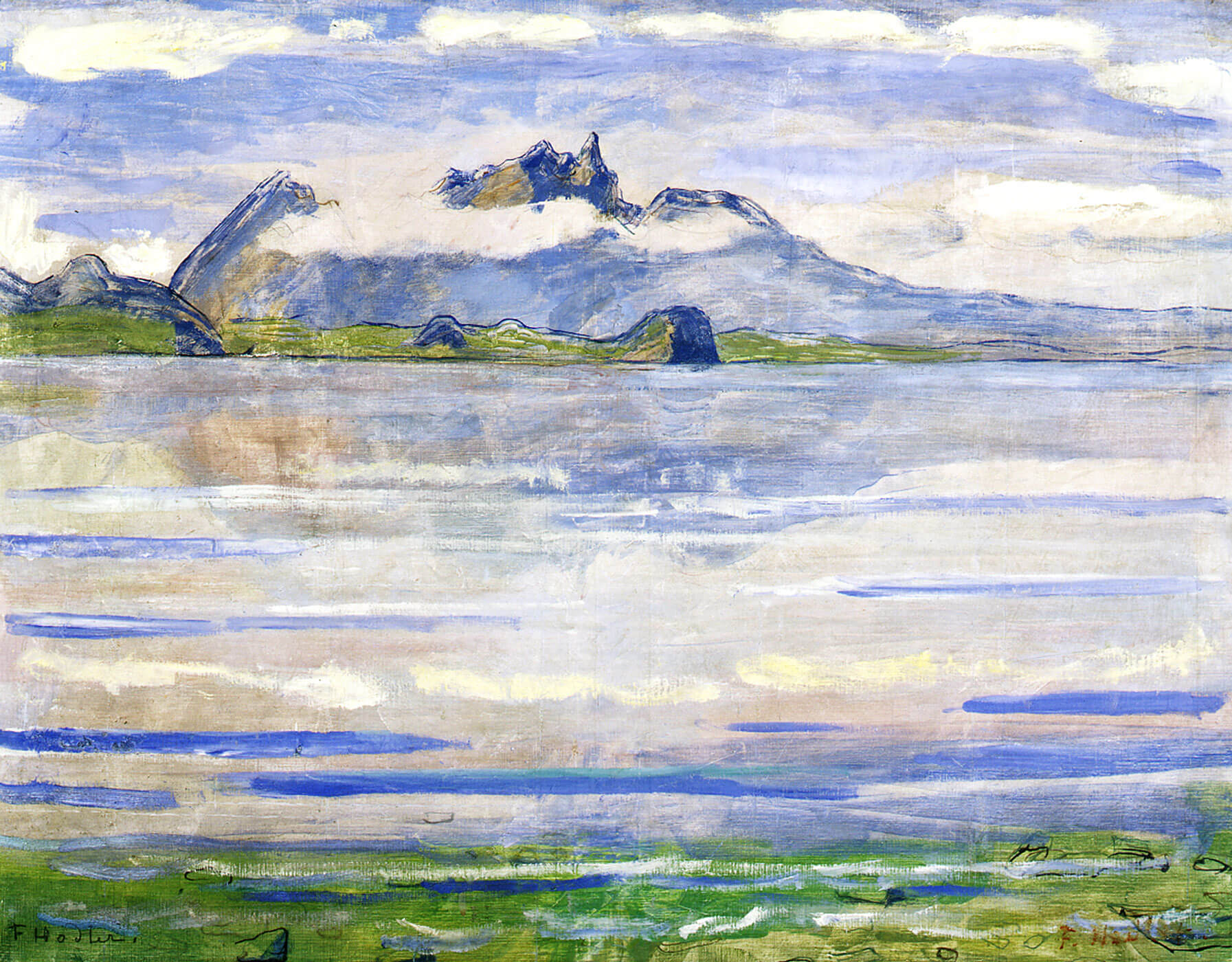 Ferdinand Hodler, Stockhorn von Oberhofen aus, 1910, Kunstmuseum Luzern, Leihgabe aus Privatbesitz