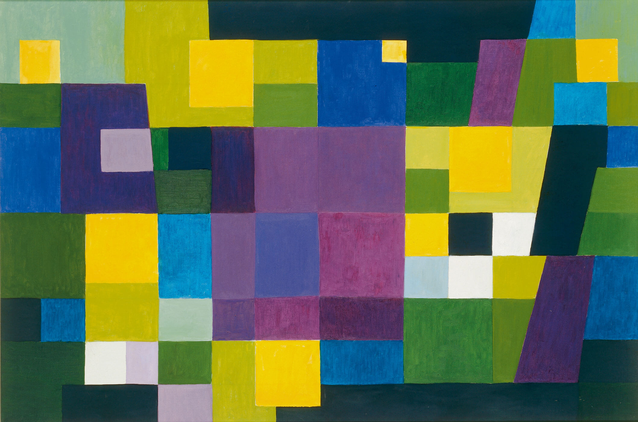 Johannes Itten, Vor Ostern, 1966, Öl auf Leinwand, 100 × 150 cm, Kunstmuseum Luzern, Eigentum der Schweizerischen Eidgenossenschaft, Bundesamt für Kultur, Bern