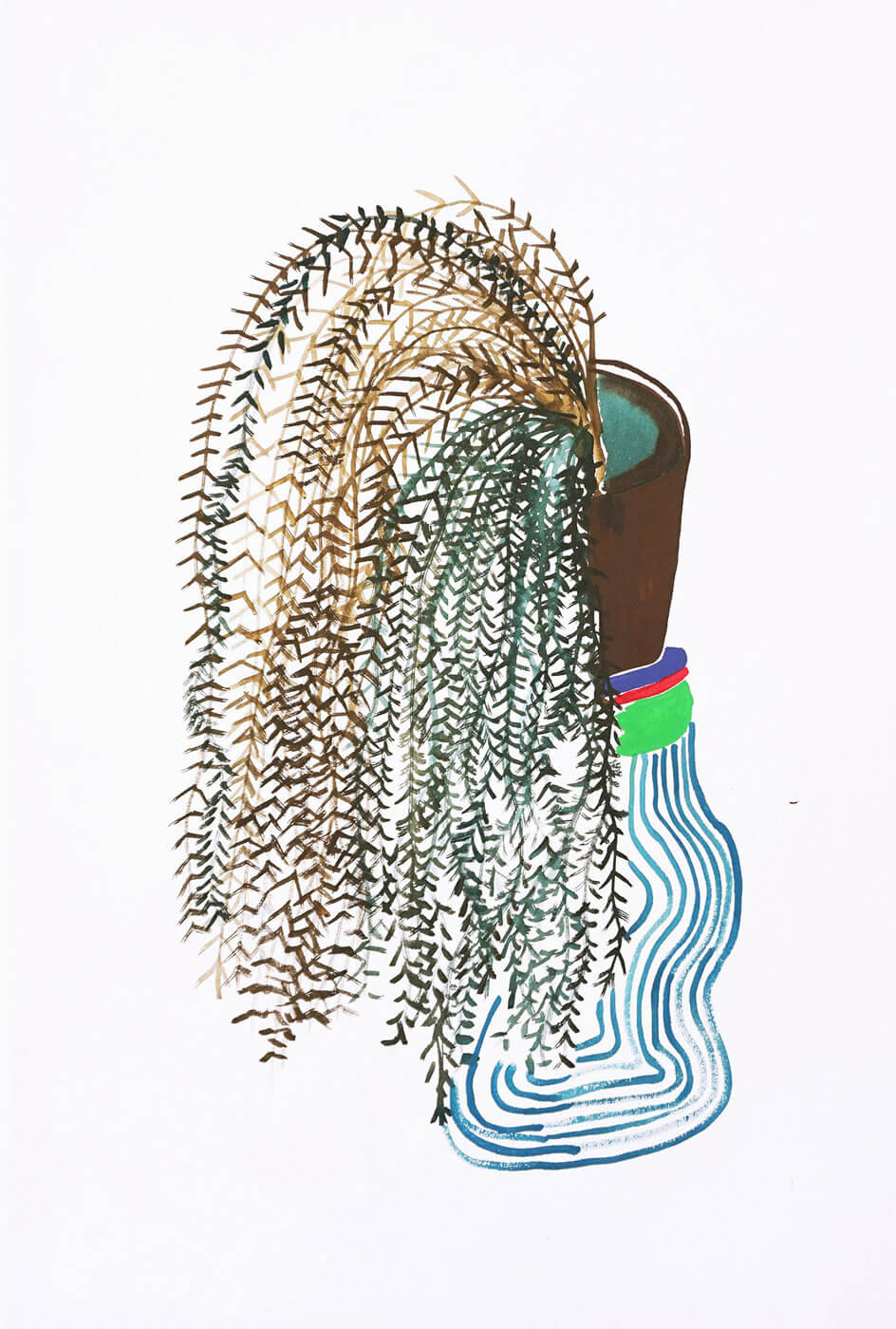 Sereina Steinemann, Asparagus, 2019, Acryl auf Baumwolle, 120 × 80 cm, Coourtesy of the artist