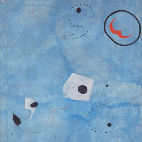 Joan Miró, Peinture, 1925, Öl auf Leinwand, 116 × 89 cm, KDE Bayerische Staatsgemäldesammlungen - Sammlung Moderne Kunst in der Pinakothek der Moderne München, © Successió Miró / 2025, ProLitteris, Zurich